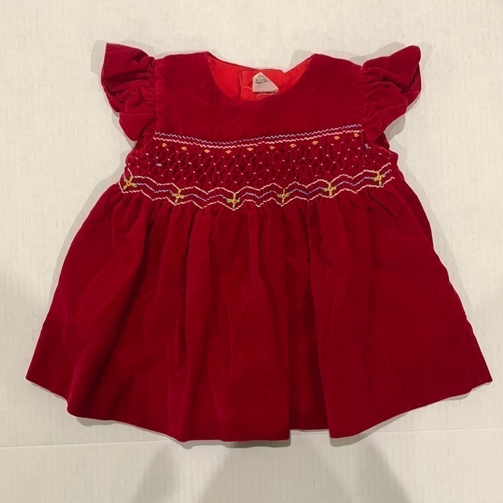 Elegant Kids Red Dress with Embroidery